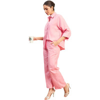 FABNEX Women Co Ord Set for Women | Co Ord Set for Women Stylish | Kurta Set for Women | Kurta Set | Ethnic Co Ord Set for Women | Full Sleeve Co-ord Set (K-110-Pink-M)