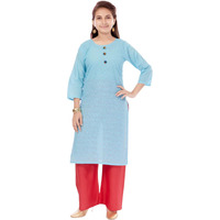 Aarika Girls Firozi Colour Cotton Embroidery Kurti (KURTI-K-181-FIROZI-30)