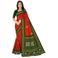 Tamaira Fashion Women's Plain Cotton Saree (11514_RustOrange_Rust Orange)
