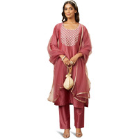 Amazon Brand - Myx Women's Rayon Salwar Suit (AW24-MYX-SKD-VN-01_Deep Pink_XL)