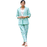 Leriya Fashion Ethnic Co Ord Set for Women | Kurta Set for Women| Women Kurta | Women Kurta Sets Kurtis|Women Kurta Pant Set| Women Kurta Pant Set Women Kurti Set(Medium, Light Blue) LF-K-W1786&TR845