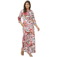 GRECIILOOKS Rayon Printed Classic Women Co-ord Set (GL-W2164&TR1130_Red