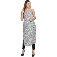 PATLANI Women's Crepe Full Stitched Kurti. Green