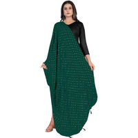 KEMZA Women's Printed Chiffon Dupatta (Green)