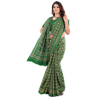 Jaanvi fashion Women's Printed Crepe Silk Saree With Unstitched Blouse Piece(vf-panache-12007c)