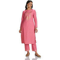 Amazon Brand - Myx Women's Cotton Salwar Suit (MYX-AW23-SKD-03_Onion Pink_M)
