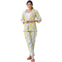 Leriya Fashion Ethnic Co Ord Set for Women | Kurta Set for Women | Women Kurta | Women Kurta Sets Kurtis |Women Kurta Pant Set |Women Kurta Pant Set Women Kurti Set (Medium, Yellow) LF-K-W1785&TR844
