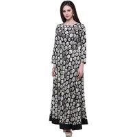 Divena Kurtas for Women (DBK0157-XXL, XXL Kurtis) Black