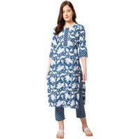 Bee M Pee Designer Cotton Kurta set With Pant for Women | Women Kurta Sets Kurtis | Women Kurta Pant Set | Women Kurta Pant Set Women Kurti Set with Pant | Women Kurti Set with Pant Cotton (XL)