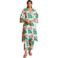 Yashika Women's Regular 3/4 Sleeve Floral Printed Kurti Pant Set, Cotton Blend, Knee Length, Stylish Ethnic Outfit, Office, and Casual Occasions (AZ-YS-OG1-KS2167-Parent_White
