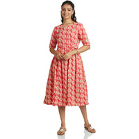 Amazon Brand - Myx Women's Cotton Regular Kurta (SS23MYX07_Pink Phool_M)
