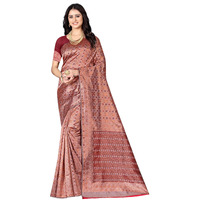 Sugathari Women's Banarasi Saree Pure Kanjivaram Silk Soft new ladies 2024 Design Wear Pattu Sarees Latest Cotton Party Sari collections With Blouse Piece for Wedding sadi (PARI-183-BABY-PINK)