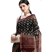 SHANVIKA Women's Pure Cotton Ethnic Motif Print Saree Without Blouse Piece (Snv-757-02)