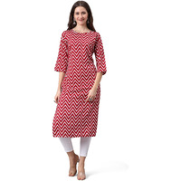 LookMark Women's Crepe Regular Kurti (K1021- Maroon_XL)