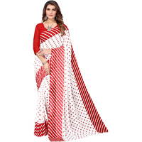Yashika Womens Printed Georgette Saree With Blouse Piece(ZHILMIL RED_Free Size)