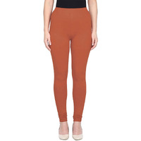 Shasmi Women's Stretch Leggings Chudidar Brown 91_Terracotta M