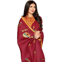 Priyashi Women's Woven Elegant Printed Art Silk Saree with Matching Blouse Material-Perfect for Festive Special Occasions, Exquisite Design and Vibrant Colors (AZ-PY-P3-DHOLKI-Parent_Maroon)