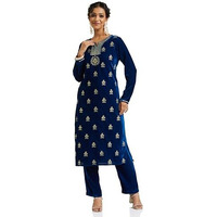 Amazon Brand - Myx Women's Polyester Salwar Suit (AW23-MYX-KB-SKD-01_Teal_XS)