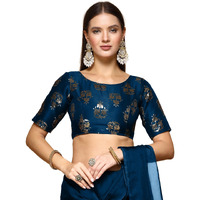 OOMPH! Readymade Blouse for Women, Brocade, Boat Neck, rbbl644