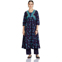 Amazon Brand - Myx Women's Rayon Salwar Suit (MYX-AW23-SKD-04_Cobalt Blue_S)