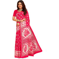 Tamaira Fashion Women's Plain Cotton Saree (2480_Pink