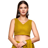OOMPH! Readymade Blouse for Women, Cotton, Sleeveless, V-Neck, rbbl604