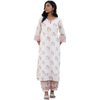LookMark Kurta Set: Elegance Meets Comfort in Style! Stay Comfortable Yet Stylish with Our Cotton Blend Kurti Pant Sets! Pink