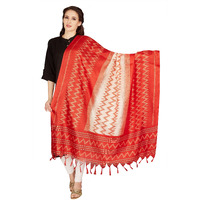 RANI SAAHIBA Women's Art Silk Printed Dupatta (SKRDD2146_Red)