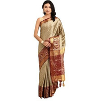 VILLAGIUS Women's Cotton Silk Saree (MINO-CHIKU
