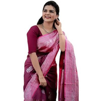 Anjaneya Sarees Banarasi Silk Woven Designer Saree (Purple)