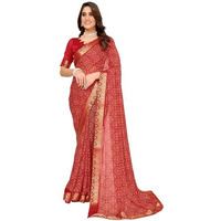 Yashika Women's Woven Latest Georgette Saree with Lace and Blouse Material (AZ-YS-P1-PADMINI-VANSHI-Parent_Red)