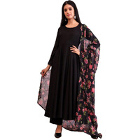 Toochki Salwar Suit Set For Women | Ethnic Salwar Suit for Women |Cotton Salwar Suit Set| Salwar Suit Set With Dupatta | Flared Salwar Suit | Black Salwar Suit Set