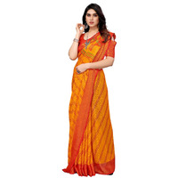 Bee M Pee Designer Banarasi Brasso (Printed Sarees for Women Collection_Mustard)