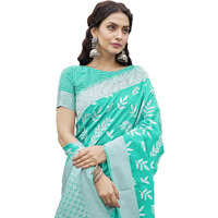 Glory Sarees Womens Banarasi Silk Saree With Blouse Piece (Kalamkari108_LightRama)