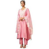 Amazon Brand - Myx Women's Rayon Salwar Suit (AW24-MYX-SKD-VN-05_Coral_S)