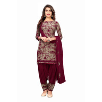 Satrani Women's Crepe A Dress Material (923DT102_Beige, Pink_One Size)