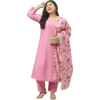 Stylum Women Rayon Kurta Pant with Dupatta Set(Kpdmoremulberrypink36_Mulberry Pink, S)