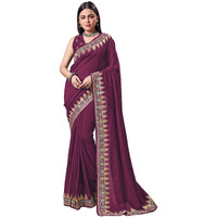 Jaanvi fashion Women's Pasapalli Design Sambalpuri Silk Saree with Swarovski Work & Blouse Piece (pasapalli-dhruv-purple)