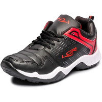 Lancer Mens INDUS-251 Black Red Running Shoe - 10 UK (INDUS-251BLK-RED-10)