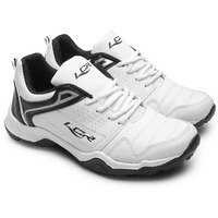 Lancer Mens INDUS-251 White Black Running Shoe - 6 UK (INDUS-251WHT-BLK-6)