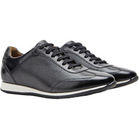 Symbol Premium Men's Smart Casual Black Leather Sneakers_7 UK (SYP-M-CSH-SNK-01)