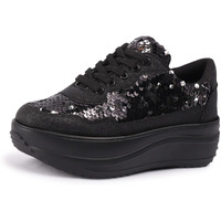 Vendoz Women Casual Party Sneakers for Women CNV4026BL-37 Black