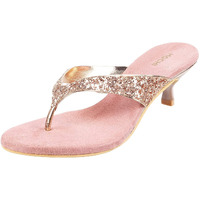 Mochi Women's Rose-Gold Party Slip On Heel Fashion Sandals UK/5 EU/38 (40-2333)