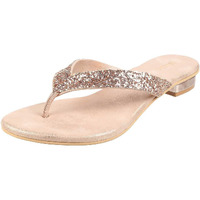 Mochi Womens Synthetic Rose Gold Slippers (Size (6 UK (39 EU))