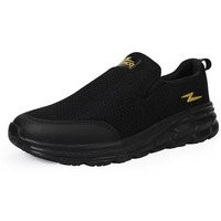 ATHCO Men's Oxyflo Black Golden Running Shoes_10 UK (ATHST-55)