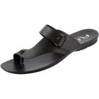 flite Men's Slippers/Thong Slippers for Men/Leather Slippers for Gents/PU slippers for Boys (Black, numeric_10)