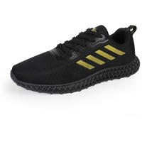 ATHCO Men's Kandy Black Golden Running Shoes_06 UK (ATHDIP-1)