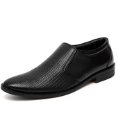 ARAMISH Black Genuine Leather Formal Mocassin Shoes for Men - 8 UK