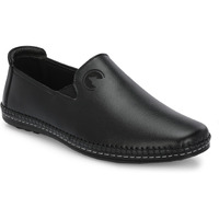 Rising Wolf Mens Boss-Grip Slip On Loafer Shoe (Black, 6)
