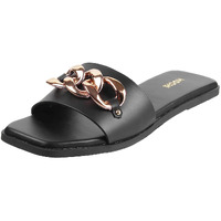 Mochi Womens Synthetic Black Slippers (Size (5 UK (38 EU))